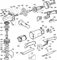 Dewalt DW831-XW Type 2 Angle Grinder Spare Parts